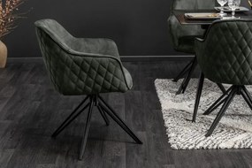 Scaun dining rotativ verde din catifea si metal Euphoria Invicta Interior