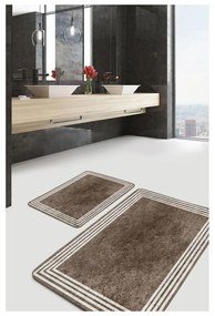Covorașe de baie taupe 2 buc. din catifea 60x100 cm – Mila Home