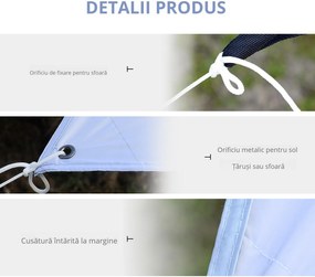 Outsunny Cort de Plajă Portabil Dublu cu Protecție UV și Geantă de Transport, 3x3 m, Alb | Aosom Romania