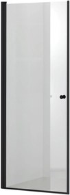 Hagser Gabi uși de duș 80 cm înclinabilă negru mat/sticlă transparentă HGR22000021