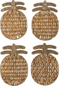 Set 4 protectii pentru masa, din zambila de apa, Pineapple