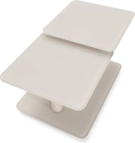 Măsuță de cafea crem din sticlă 54x115 cm Elvi – Marckeric