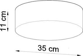 Plafonieră Sollux Atis Ceiling, negru