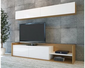 Mobilier living Kalen (Alb + teak) . 1102221
