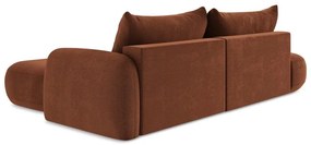 Colțar teracotă extensibil (cu colț pe partea dreaptă/cu șezlong) Hale – Makamii