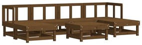 3186343 vidaXL Set mobilier de grădină, 7 piese, maro miere, lemn masiv de pin