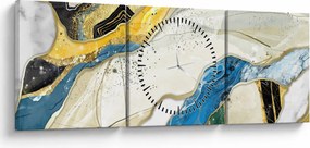 Tablou - Marmură colorată (cu ceas) (90x30 cm)