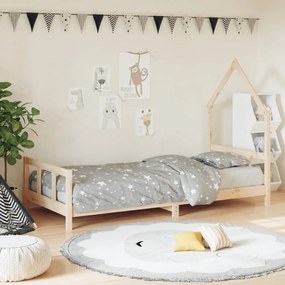 834567 vidaXL Cadru pat pentru copii, 90x200 cm, lemn masiv de pin