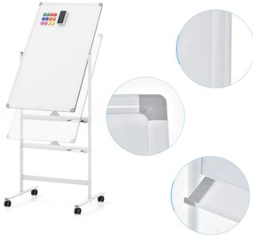 Tablă magnetică reversibilă cu accesorii, 60 x 90 cm