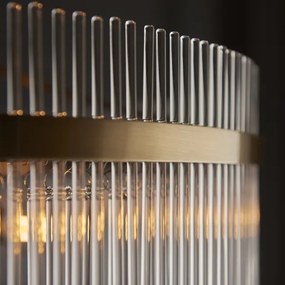 Endon 112574 - Candelabru suspendat pe lanț MARIETTA GRAND 7xE14/7W/230V alamă/sticlă clară