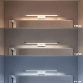 Aplica LED pentru oglindă de baie KLIMT, 12W, 230V, 3000/4000/6000K, 60 cm, IP44, alb