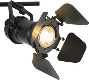 Spot inteligent negru, incl. WiFi GU10, 2 lumini cu clape - Movie