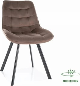 Scaun MONTI, cappuccino - Bluvel 38, stofa catifelata/metal, 51x60x88