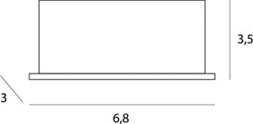 Corp incastrabil tavan fals cu 3 spoturi LED X-line