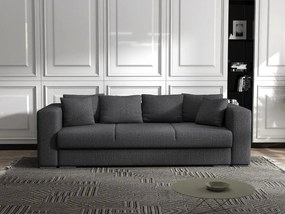 Canapea extensibilă dumonde cu ladă de depozitare si sezut confortabil din spuma high-density, Gloria Enjoy grafit 240x100 cm