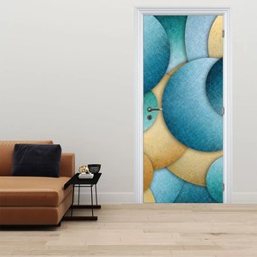 Fototapet pentru ușă - Abstract cercuri (95x205cm)