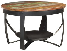 vidaXL Măsuță de cafea, Ø68x43 cm, lemn masiv reciclat