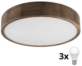 Plafonieră LED Brilagi CARVALHO 3xE27/60W/230V stejar nuc d. 47 cm