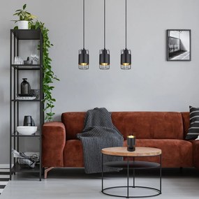 Veioza, lampa de masa design industrial Dimitri negru