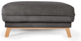 Taburet gri cu tapițerie din catifea reiată Tori – Bonami Selection