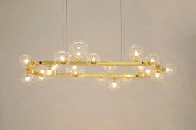 Lustra moderna cu 20 de surse de lumina LINEA Oval 120 auriu