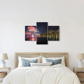 Tablou cu artificii in Singapur (90x60 cm)