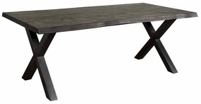 Masa de dining dreptunghiulara Xara din lemn de acacia neagra 200 cm