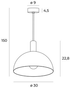 Lustra suspendata design industrial LUISANT