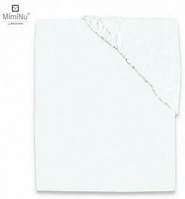 Cearceaf cu elastic, MimiNu, Jerse, Pentru pat 160x80 cm, Material certificat Oeko Tex Standard 100, White