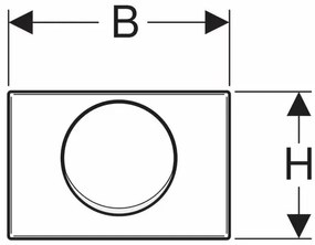 Clapeta de actionare Geberit Delta10 lustruit
