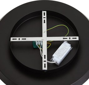 Plafonieră modernă negru mat, incl. LED, cu dimmer în 3 trepte - Sombra