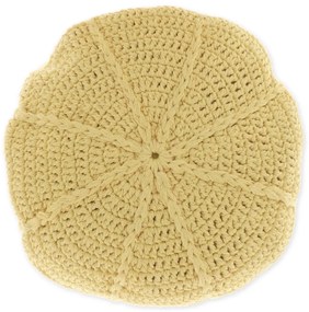 Perna decorativa rotunda DORA 45 cm, galbena