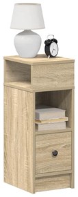 vidaXL Noptiera cu sertar Stejar Sonoma 25x31x66 cm