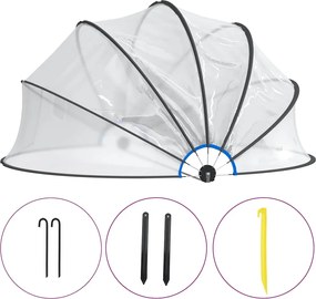 vidaXL Cupolă pentru piscină, rotund, 406x203 cm, PVC