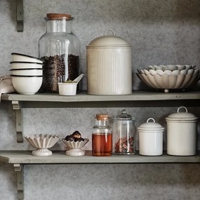 Bol decorativ vintage din metal, bej „Ingrid”