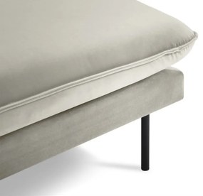 Coltar tapitat Vienna 5 locuri velvet/picioare negre – L255 x l170 x h95
