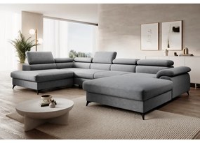 Coltar Living Extensibil POLY ROH U Catifea Gri Stanga