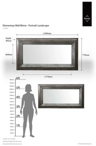 Oglindă de perete 77x149 cm Elementary – Premier Housewares