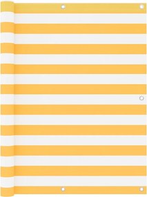 vidaXL Paravan de balcon, alb și galben, 120 x 300 cm, țesătură oxford