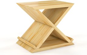 Noptieră lemn masiv TerraCraft 1 Sertar Pin, 42 × 35 × 40 cm - Wenge