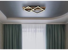 Plafoniera LED riflaj MDF cu efect de lemn OBRIEN