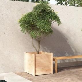 Jardiniera de gradina, 60x60x60 cm, lemn masiv de pin 1, Maro
