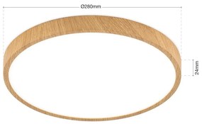 Plafoniera LED design slim BULLY D-28cm maro