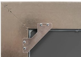Oglinda dreptunghiulara cu rama din polistiren argintie Sirius, 146,7cm (L) x 46,7cm (L) x 3cm (H)