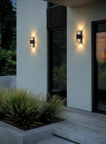 Aplica de perete exterior design nordic IP54 Aludra negru