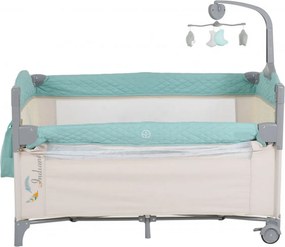 Patut pliant transformabil in tarc copii NOVOKIDS™ Indiana NEST, 62X125 cm, 2 Niveluri, Jucarie Carusel muzical, Fermoar acces lateral, Geanta bebe,