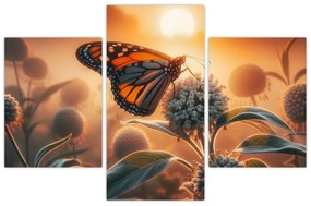 Tablou – Fluture în soare apunând (90x60 cm)