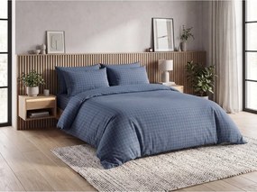 Lenjerie de pat din bumbac NAVERO albastru inchis Dimensiune lenjerie de pat: 70 x 80 cm | 140 x 200 cm