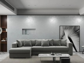 Colțar extensibil dumonde cu ladă de depozitare si sezut confortabil din spuma high-density, Gloria Royal Grey 320x183 cm