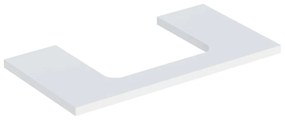 Blat pentru lavoar Geberit One cu decupaj in mijloc alb mat 90 cm